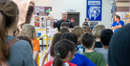 TyRex tours over 150 elementary school children for their field trip